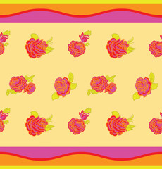 Modern Digital Floral Border Illustration – Stylish Background Design with Beautiful Textured Effects, Ideal for Fabric, Paper, and Textile Art