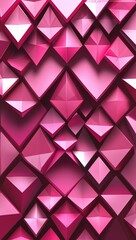 Obraz premium Pink geometric diamonds arranged in repeating rows for a sophisticated pink pattern background