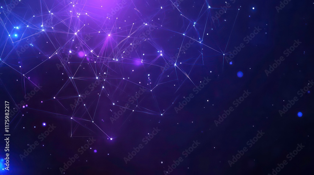 Poster abstract background with glowing weaves and dots. space for text on the topic of cyberspace, metaver