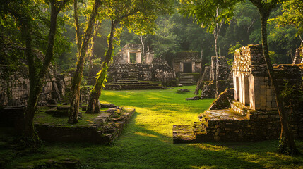 Ancient Ruins Awakening: Enchantment in the Jungle's Embrace