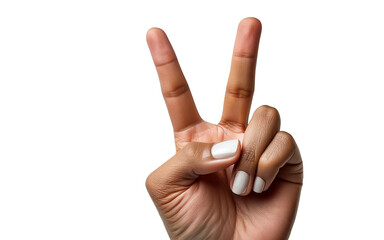 peace sign with hand