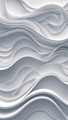 Obraz premium White subtle curves layered across the surface for a peaceful and serene white pattern background