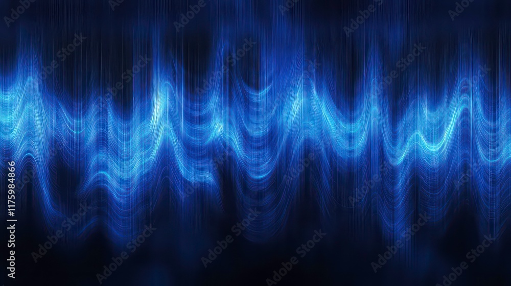 Poster abstract digital background featuring glowing circuit patterns in blue hues, representing technology