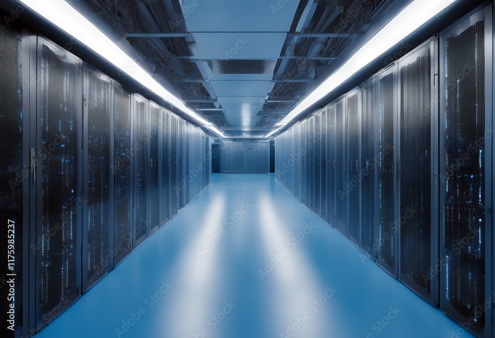 Poster servers azure center symmetrica hallway data rows features creating buildings