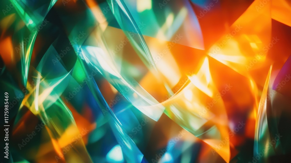 Poster abstract colorful light reflections and textures creating a dreamy background with vibrant hues and 