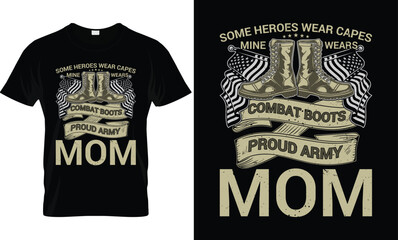 Proud Army Mom T-Shirt Design