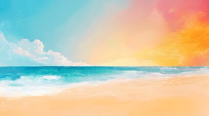 Obraz premium Tranquil Ocean Scene at Sunrise