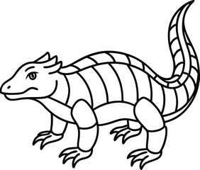 Agkistrodon contortrix  line arts with white background 