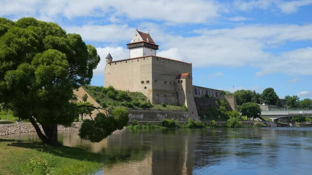 Narva Border Estonia - Russia Castle