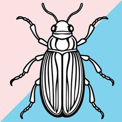 beetle line art ,ladybugs outline drawing,vector art and illustrations art