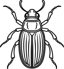beetle line art ,ladybugs outline drawing,vector art and illustrations art