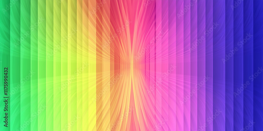 Leinwandbilder colorful vertical lines converging creating gradient effect