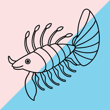 Anomalocaris line arts with white background (7).eps