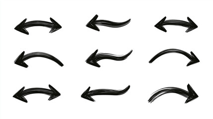 Hand-drawn arrows pointing in different directions