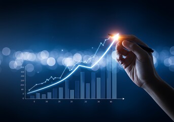 Growing inflation concept. growth background