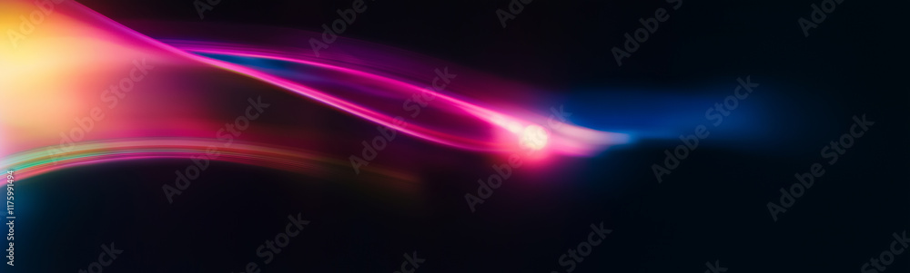 Aufkleber Abstract light trails creating vibrant colors and dynamic shapes in motion