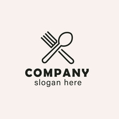 Spoon and fork, cutlery icon. Culinary, restaurant, food service symbol simple 