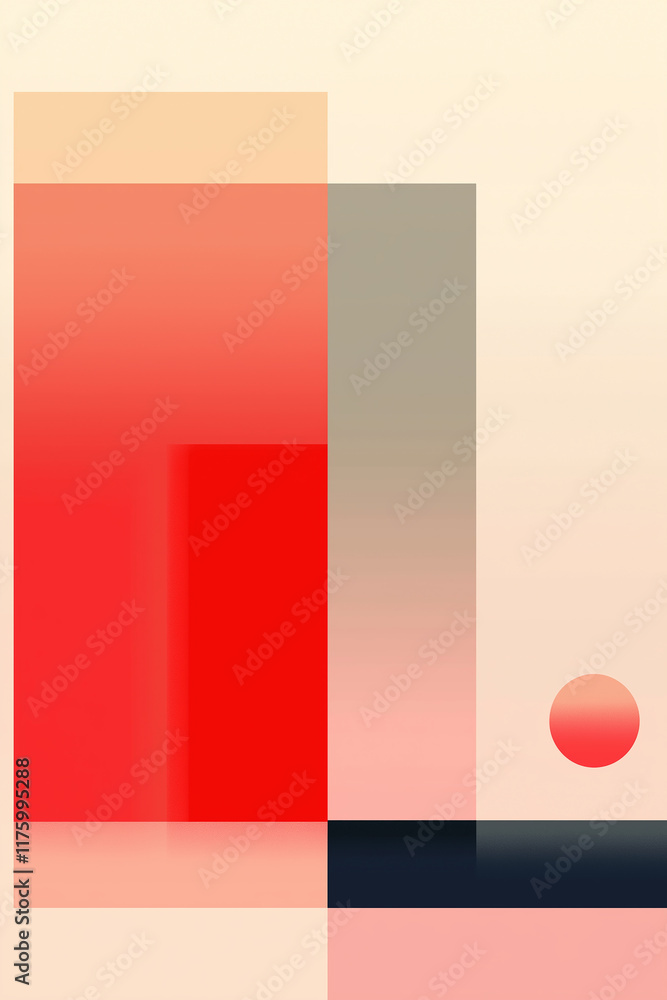 Aufkleber abstract geometric background featuring interlocking shapes and gradient colors