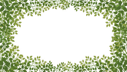 Blue tree leaves frame transparent background, background for making various postcards