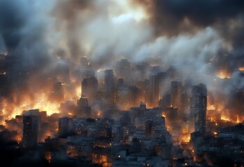 City Engulfed Flames