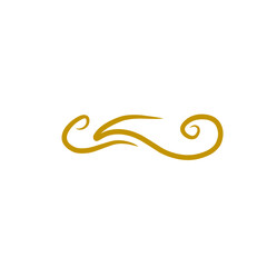 Obraz premium gold curly graphic element