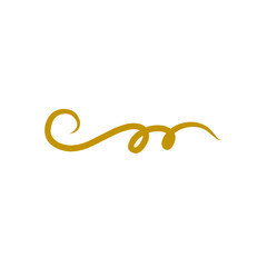 gold curly graphic element