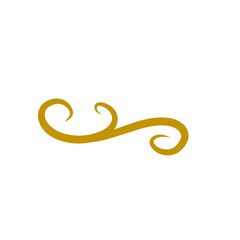 gold curly graphic element