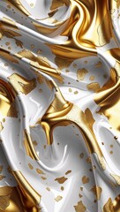 Metallic gold pattern background in white pattern background