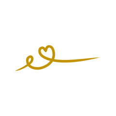 gold curly graphic element