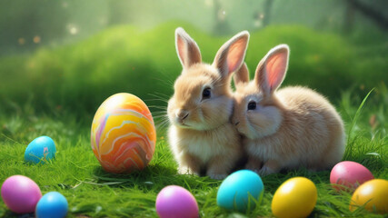 Bunnies at Easter 