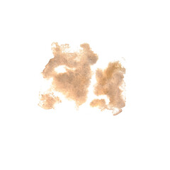 Watercolor background, fill, brown, sienna on white background. Watercolor. Handmade. Can be used on packaging, stickers, compositions