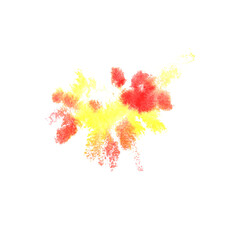 Watercolor background, fill, yellow and red on white background. Watercolor. Handmade. Can be used on packaging, stickers, compositions
