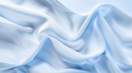 Obraz premium Elegant Abstract Light Blue Silk Fabric Texture Illustration - Perfect for Backgrounds and Design Inspiration