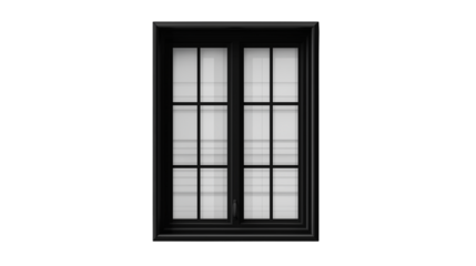 black  window isolated , transparent , png 