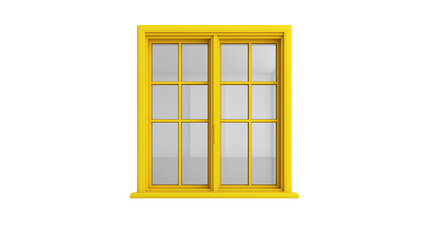 Obraz premium yellow window isolated , transparent , png 