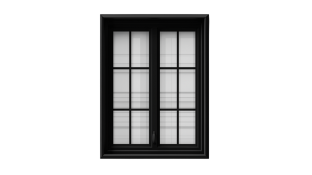 black  window isolated , transparent , png 