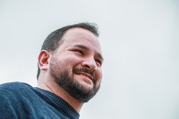 Obraz premium Smile And Joy Of A Man In His Little Town 