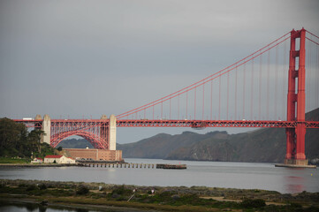 San Francisco, CA, USA. April 24, 2012: The iconic Golden Gate Bridge spans across the bay in San Francisco, California.