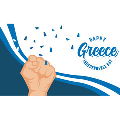 Greece Independence Day background simple minimalist Vector Illustration