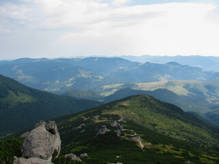 Scenic mountain views from a high vantage point