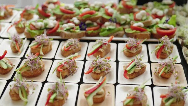 Italian style catering snacks