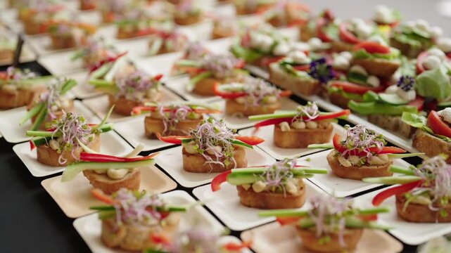 Italian style catering snacks