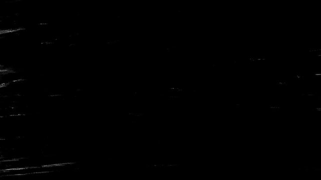 Animation of hand drawn transition. Brush stroke black and white background