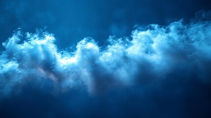 Fototapeta premium Blue Dust Cloud Texture on a Solid Background. Generative AI