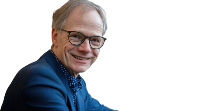 Senior Business Professional Transparent Background Portrait