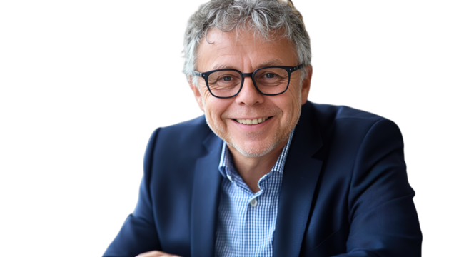 Sharp-Dressed Professional Transparent Business Executive Portrait