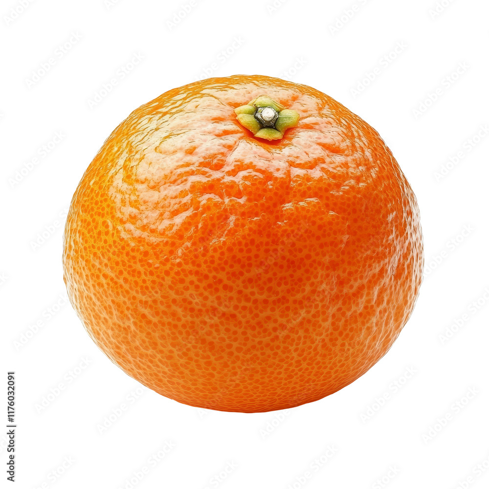 Poster fresh tangerine isolated on a transparent background showcasing vibrant orange color and smooth text