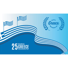 Greece Independence Day background simple minimalist Vector Illustration