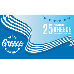 Greece Independence Day background simple minimalist Vector Illustration