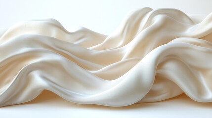 Obraz premium Elegant White Silk Fabric Texture. Generative AI